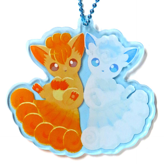 Vulpix and Alolan Vulpix Pokemon Acrylic Charm Collection Lookalikes [USED]