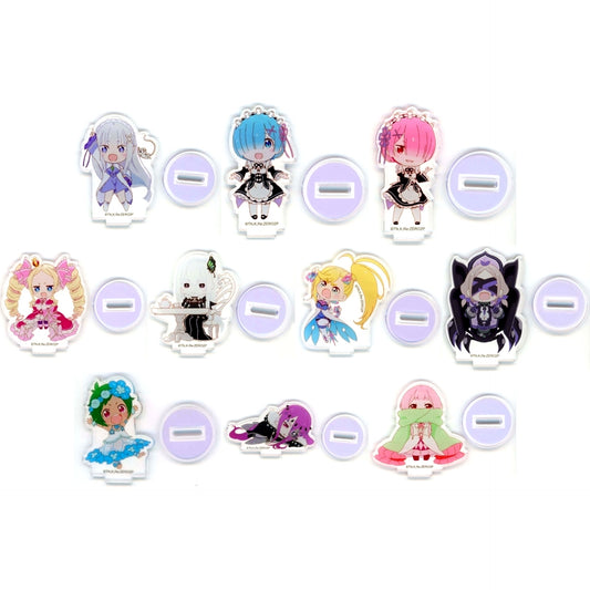 Set of 10 Re:ZERO -Starting Life in Another World- x DAISO Seria Can Do Acrylic Stand [USED]