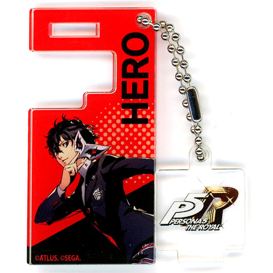 Protagonist P5R Persona 5 The Royal & The Phantom X Trading Smartphone Stand Keychain Animax Cafe+ [USED]