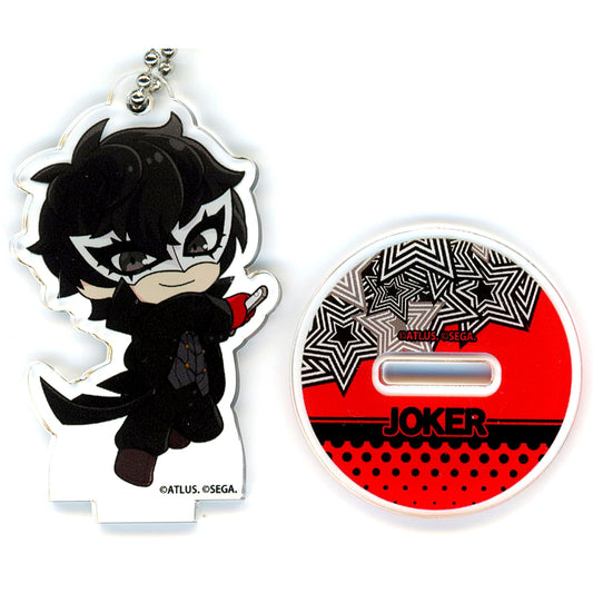 Protagonist P5R Phantom Thief Ver. Persona 5 Royal & The Phantom X Trading Acrylic Stand Keychain Animax Cafe+ [USED]