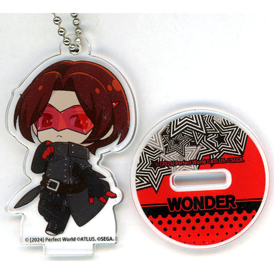 Protagonist Phantom Thief Outfit Ver. Persona 5 The Royal & The Phantom X Trading Acrylic Stand Keychain Animax Cafe+ [USED]