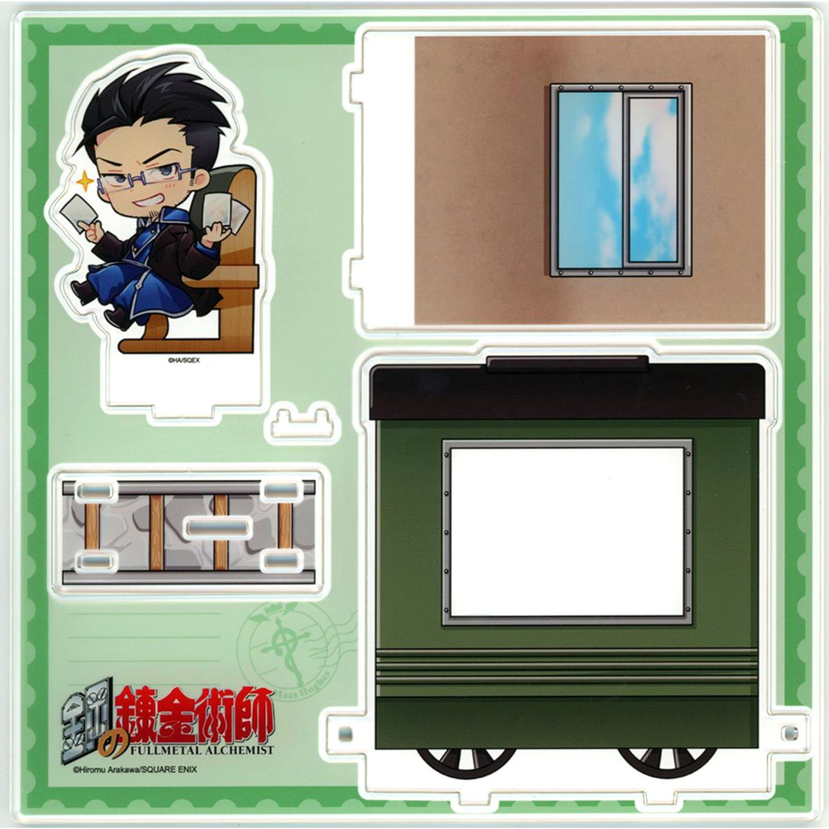 Maes Hughes Linkable Acrylic Figure Marukuji Fullmetal Alchemist: Brotherhood Train Journey Ver. Grand Prize 07 [USED]