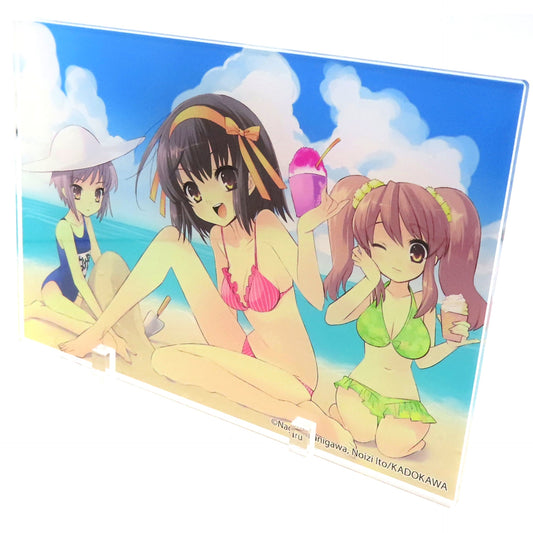 Beach Swimming Acrylic Panel Kujibikido The Theater of Haruhi Suzumiya Online Kuji B-2 Prize [USED]