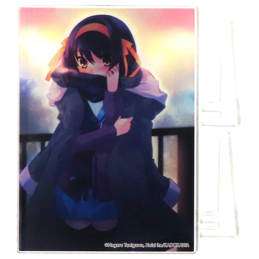 Haruhi Suzumiya Winter Uniform Acrylic Panel Kujibikido The Theater of Haruhi Suzumiya Online Kuji B-3 Prize [USED]