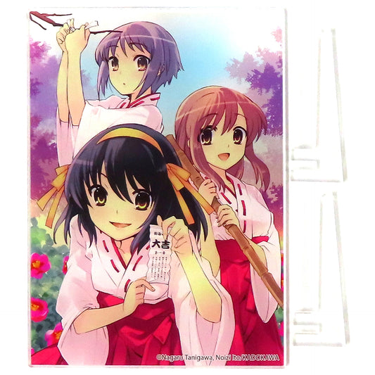 Shrine Maiden Acrylic Panel Kujibikido The Theater of Haruhi Suzumiya Online Kuji B-4 Prize [USED]