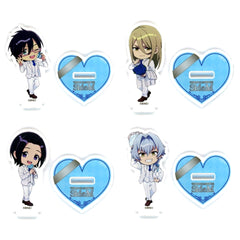 Set of 4 The Idolmaster SideM Kujibikido Happy White Day Online Kuji Chibi Chara Mini Acrylic Stand Prize C [USED]