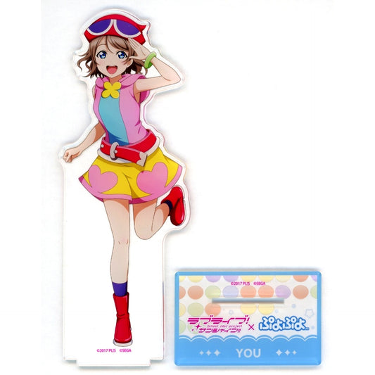 You Watanabe Big Acrylic Stand Love Live! Sunshine!! x Puyo Puyo POP UP SHOP [USED]