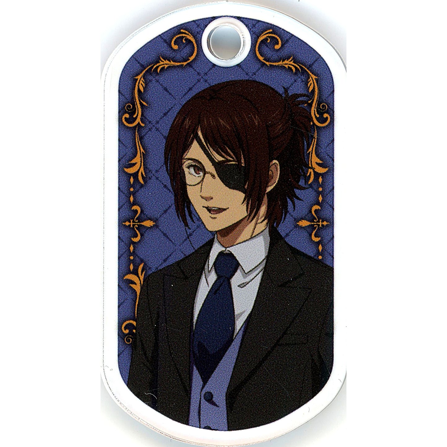 Hange Zoe Vertical Name C-3 Attack on Titan Butler Outfit Illustration Acrylic Kuji Dog Tag Style Acrylic Keychain [USED]