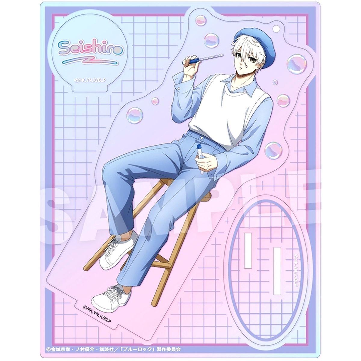Seishiro Nagi 3 Aurora Acrylic Figure Soap Bubbles Blue Lock [USED]