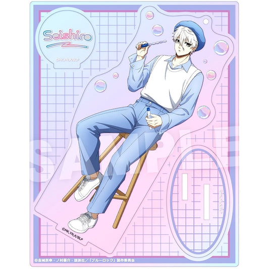 Seishiro Nagi 3 Aurora Acrylic Figure Soap Bubbles Blue Lock [USED]