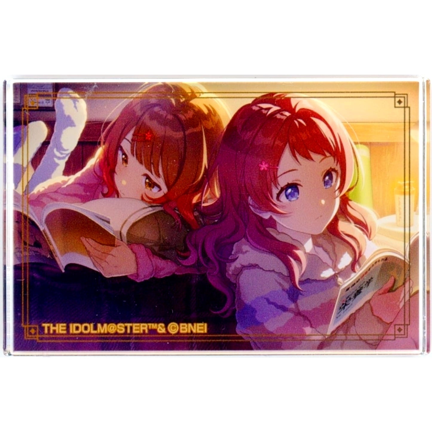 Ume Hanami and Saki Hanami Gakuen IDOLM@STER HMV POP UP SHOP Acrylic Block [USED]