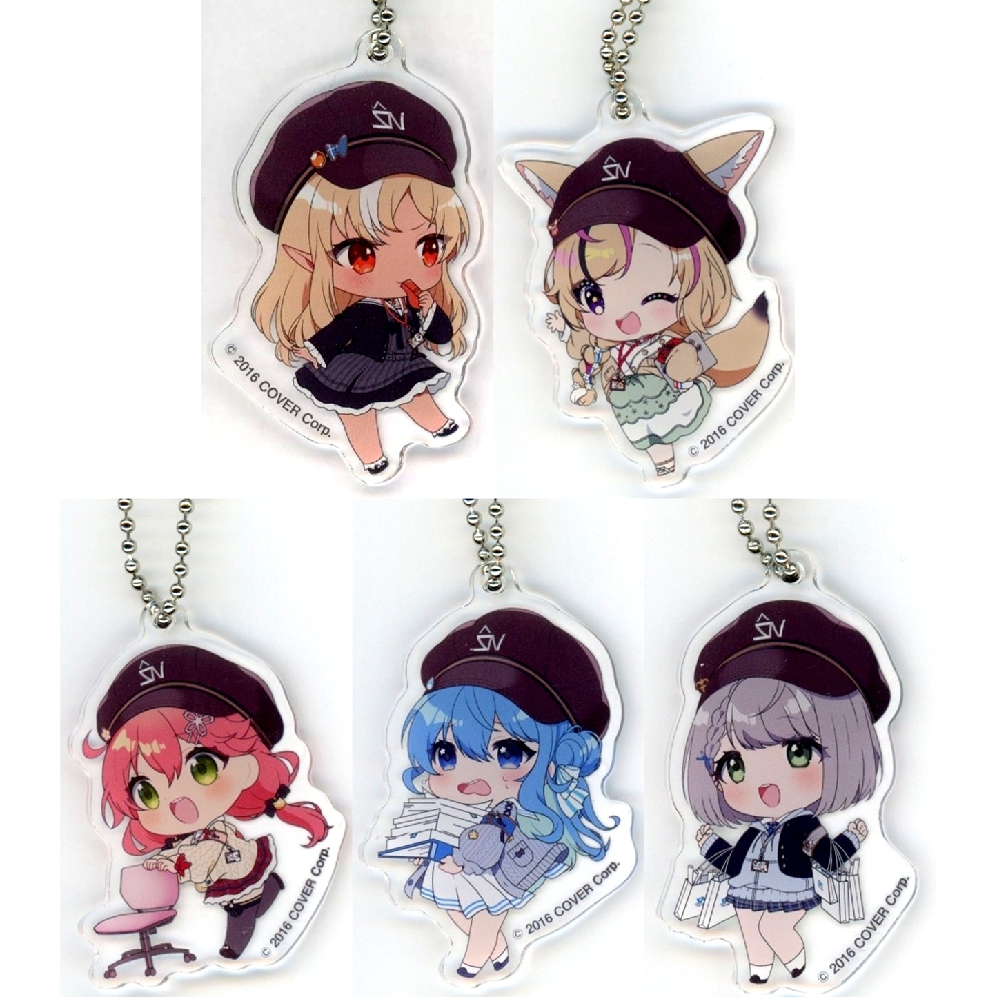 Set of 5 Shiranui Kensetsu x Haneda Airport Garden Acrylic Keychain A Casual Outfit [USED]