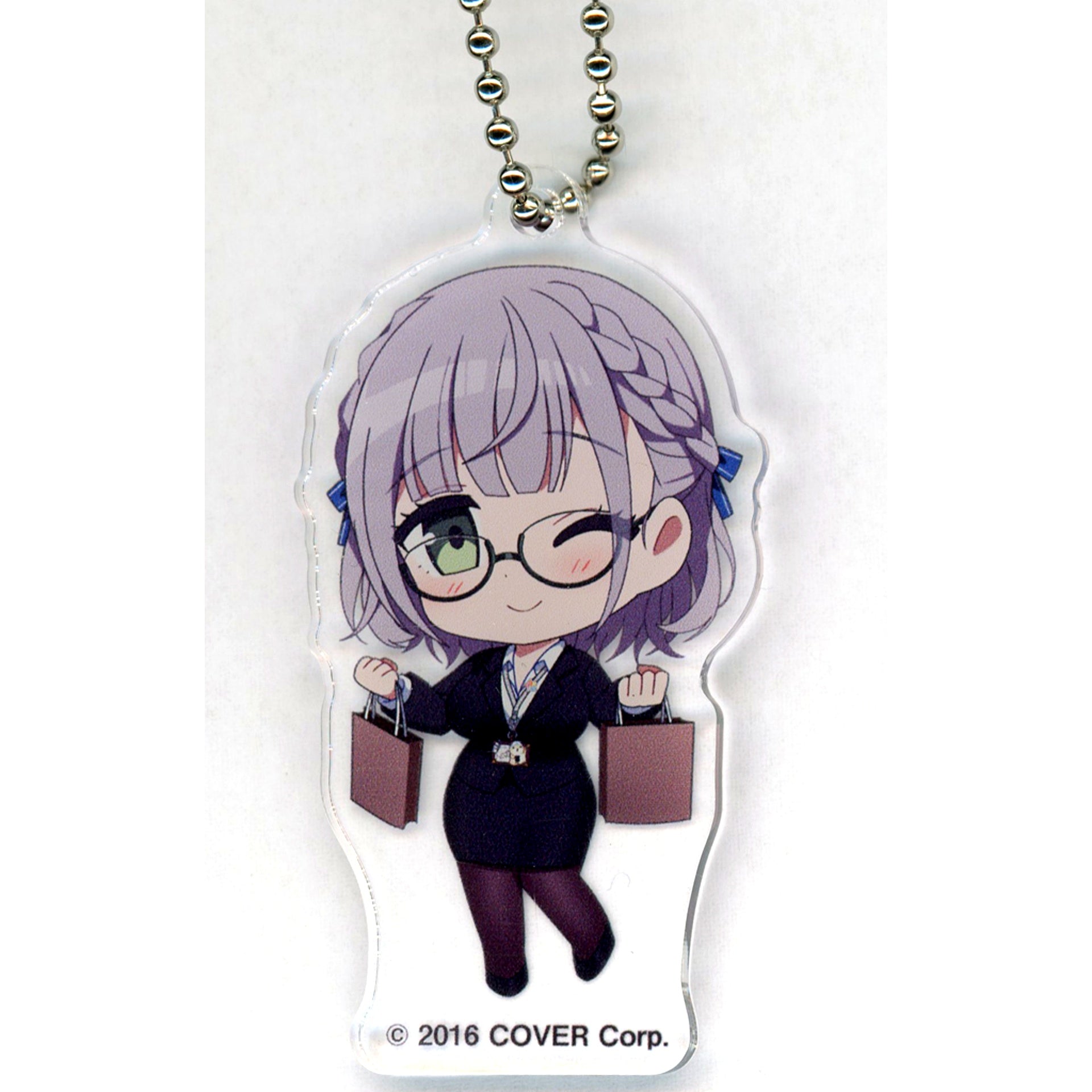 Shirogane Noel hololive Shiranui Kensetsu x Haneda Airport Garden Acrylic Keychain B Suit [USED]