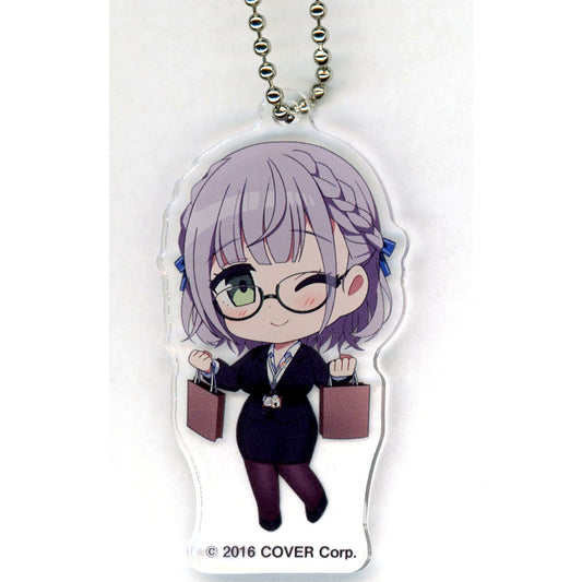 Shirogane Noel hololive Shiranui Kensetsu x Haneda Airport Garden Acrylic Keychain B Suit [USED]