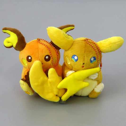 Pokemon Raichu Alolan Raichu Magnetic Pair Mascot Nitamono Doushi Mascot [USED]