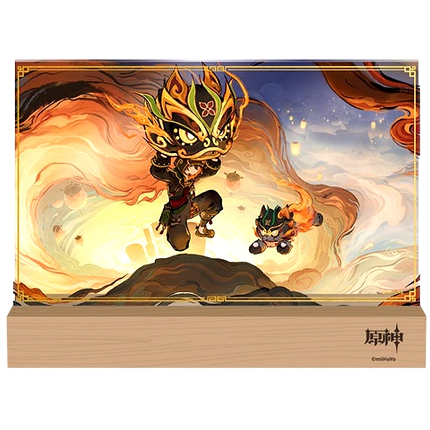 Gaming Genshin Impact Dancing Lion and Flying Kite Series Acrylic Light Stand [USED]
