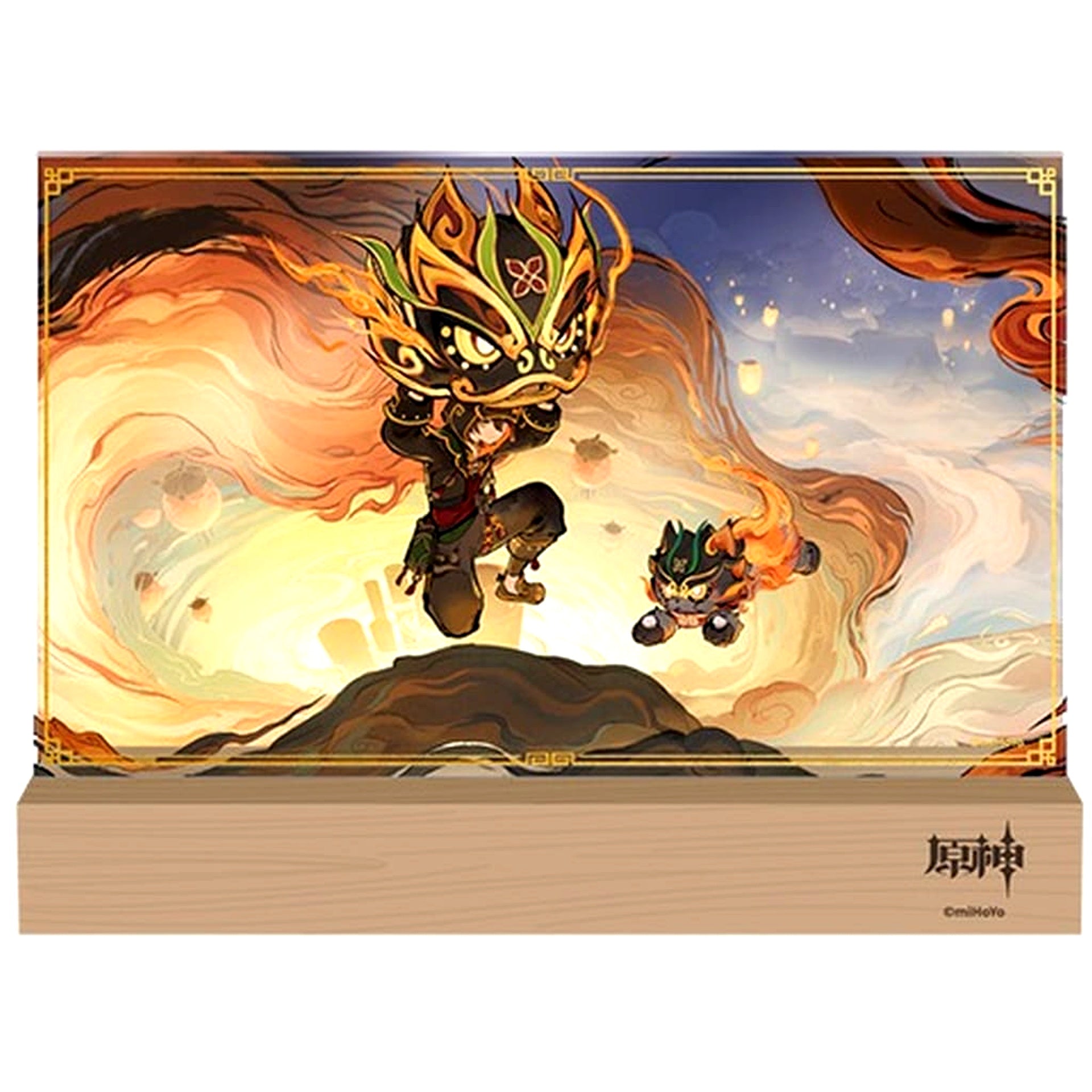 Gaming Genshin Impact Dancing Lion and Flying Kite Series Acrylic Light Stand [USED]