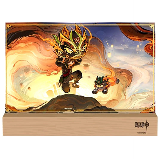Gaming Genshin Impact Dancing Lion and Flying Kite Series Acrylic Light Stand [USED]