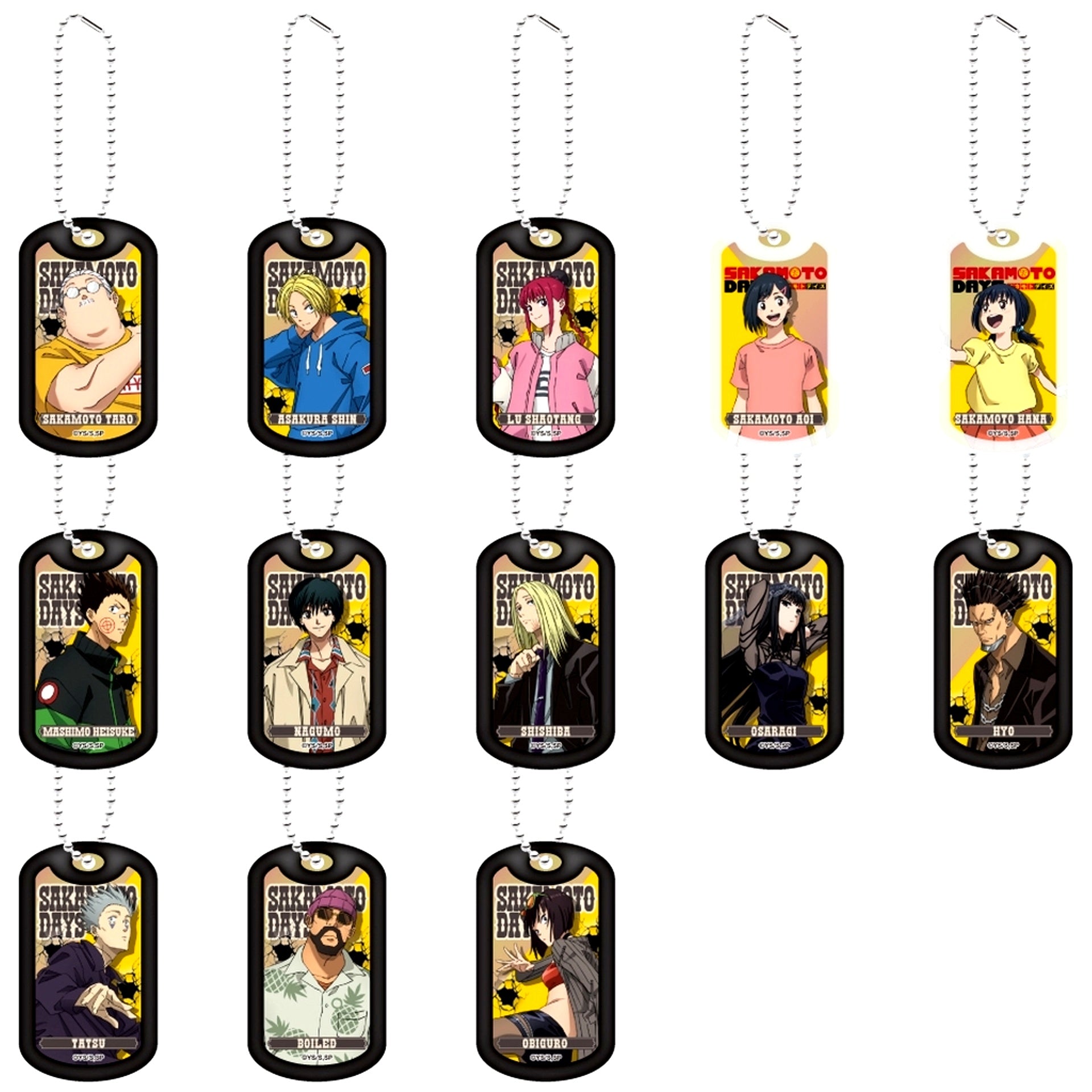 Set of 13 SAKAMOTO DAYS Acrylic Dog Tag Keychain Vol.1 [USED]
