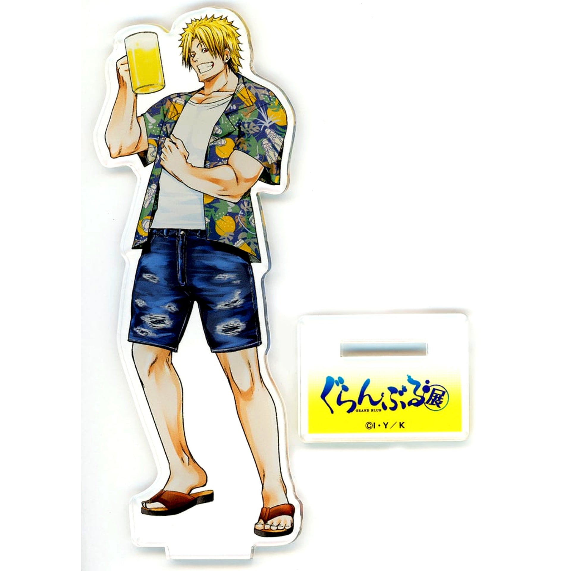 Ryujiro Kotobuki Illustration Acrylic Stand Drinking Grand Blue Dreaming Exhibition [USED]