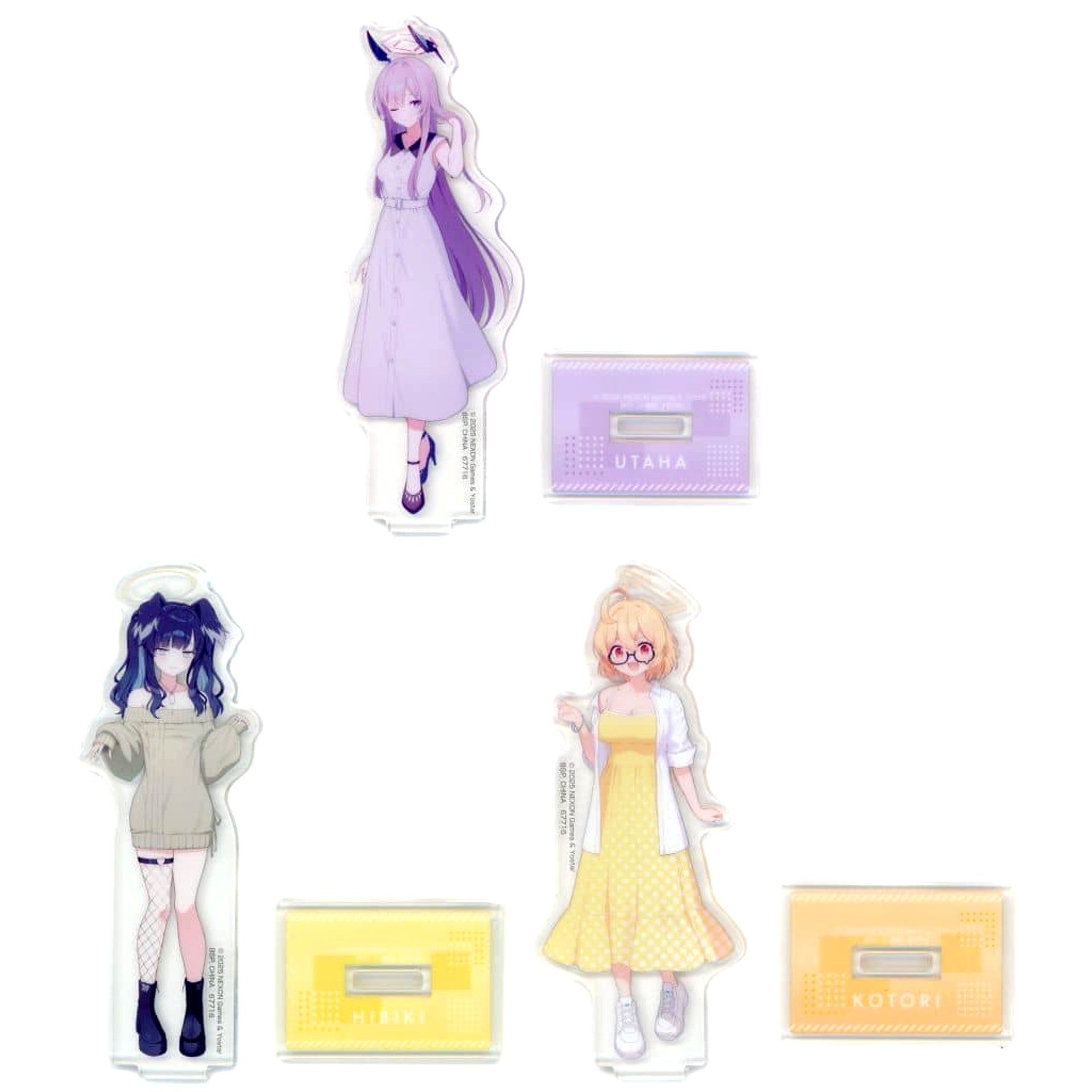 Blue Archive Utaha Shiraishi & Others All 3 Types Set Ichiban Kuji Vol.2 Acrylic Stand Engineering Club Millennium Science School Prize J [USED]