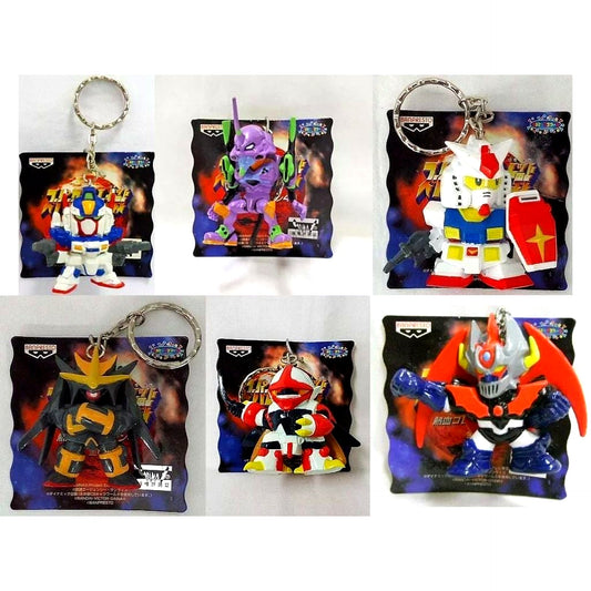 Set of 6 Super Robot Wars Keychain Nekketsu Collection 4 Super Robot Wars [USED]