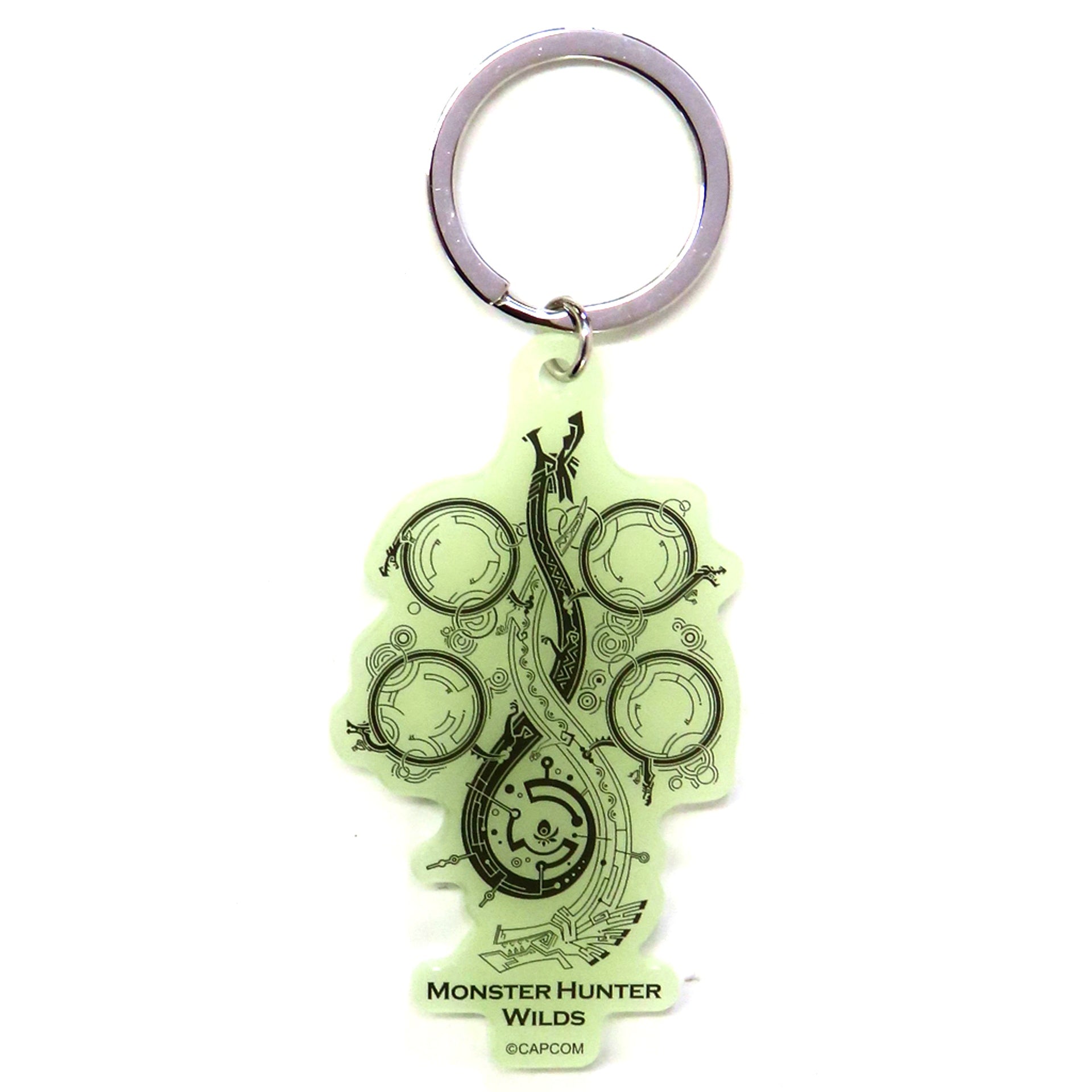 Title Logo Monster Hunter Wilds Phosphorescent Acrylic Keychain GEO Bonus [USED]