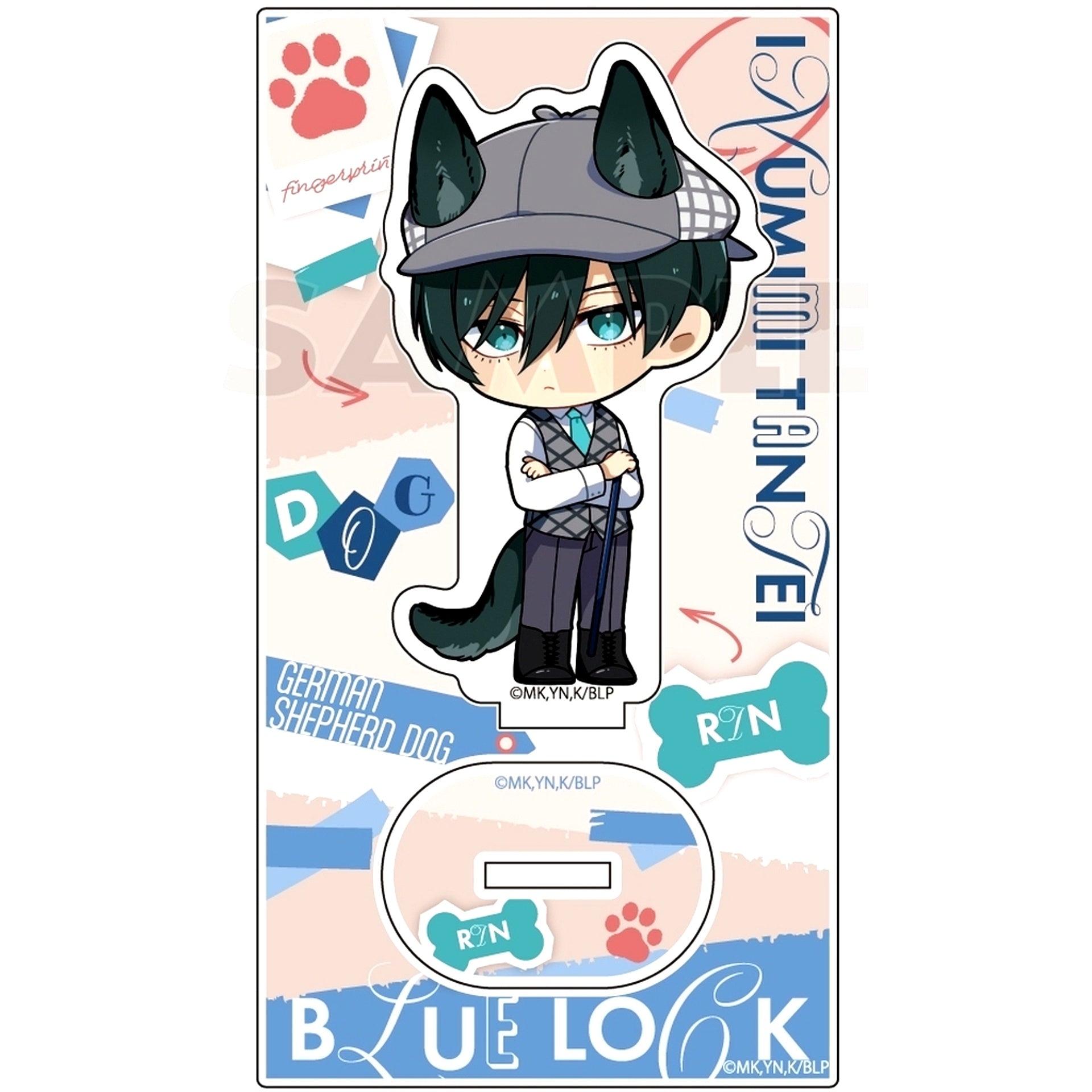 Rin Itoshi Dog Ears Detective Acrylic Stand Blue Lock [USED]