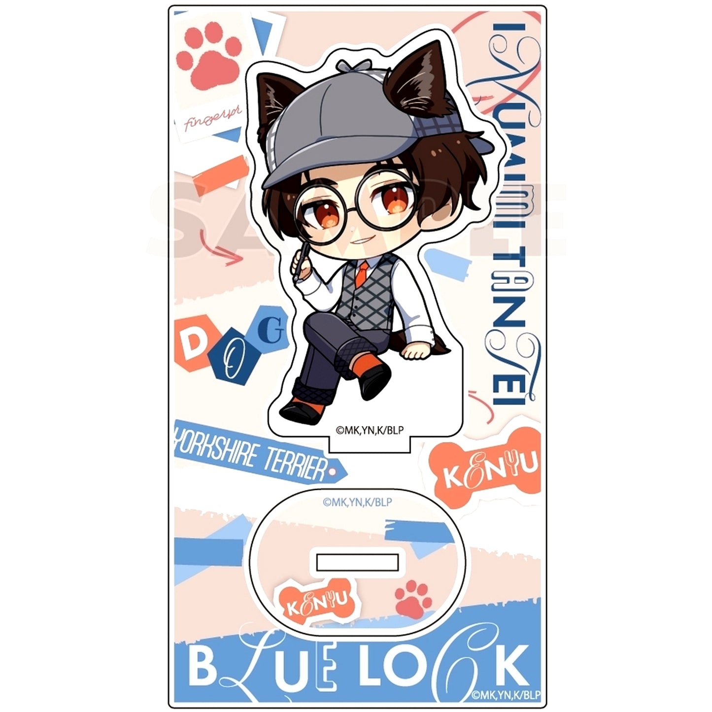 Kenyu Yukimiya Dog Ear Detective Acrylic Stand Blue Lock [USED]