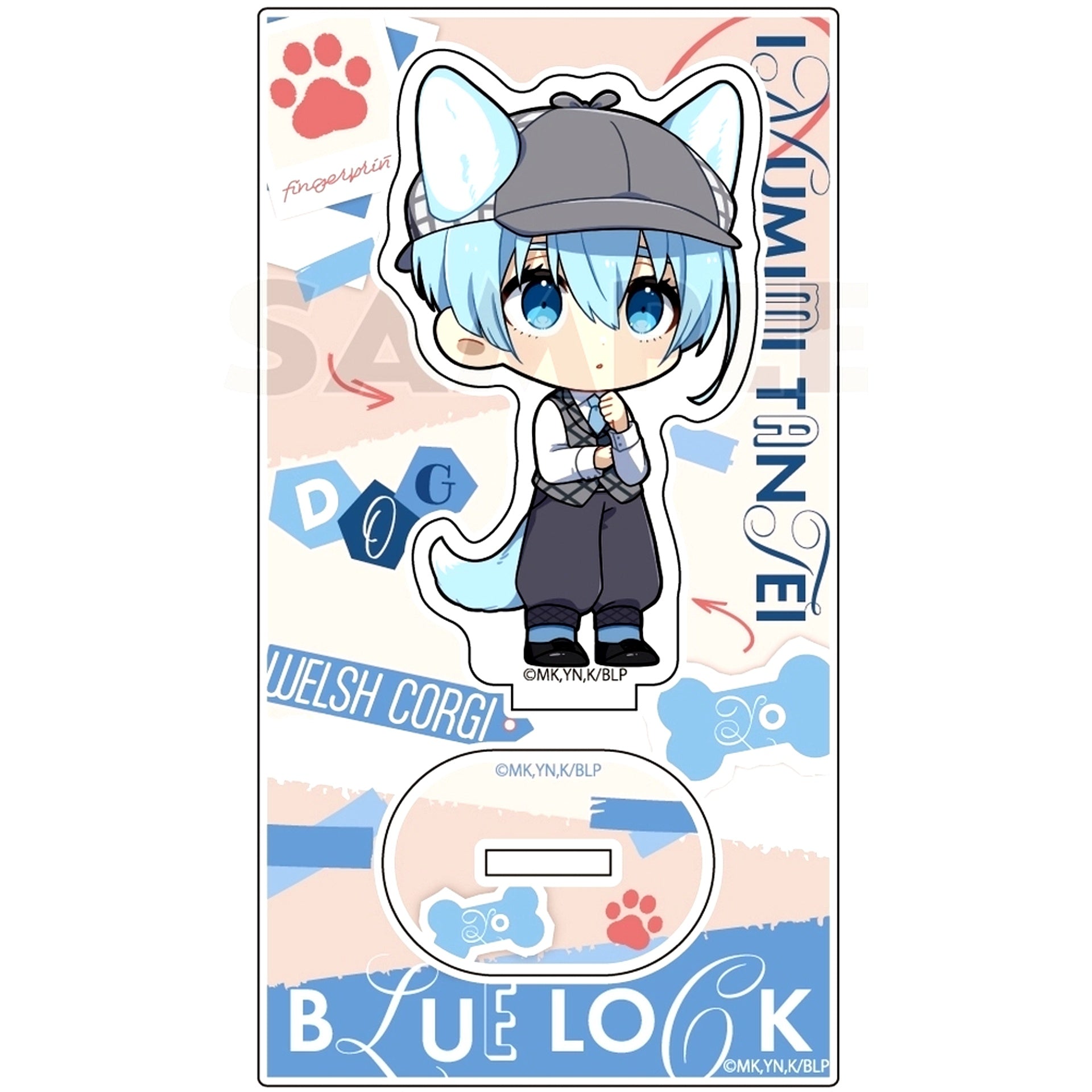 Yo Hiori Dog Ears Detective Acrylic Stand Blue Lock [USED]