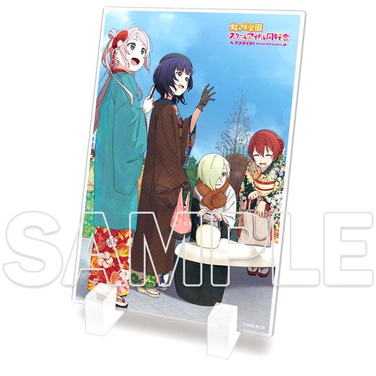 Karin & Emma & Mia & Lanzhu Mini Acrylic Plate Love Live! Nijigasaki High School Idol Club [USED]