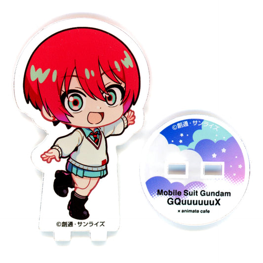 Amate Yuzuriha Machu Mobile Suit Gundam GQuuuuuuX Beginning x animate cafe Branch Trading Mini Acrylic Stand [USED]