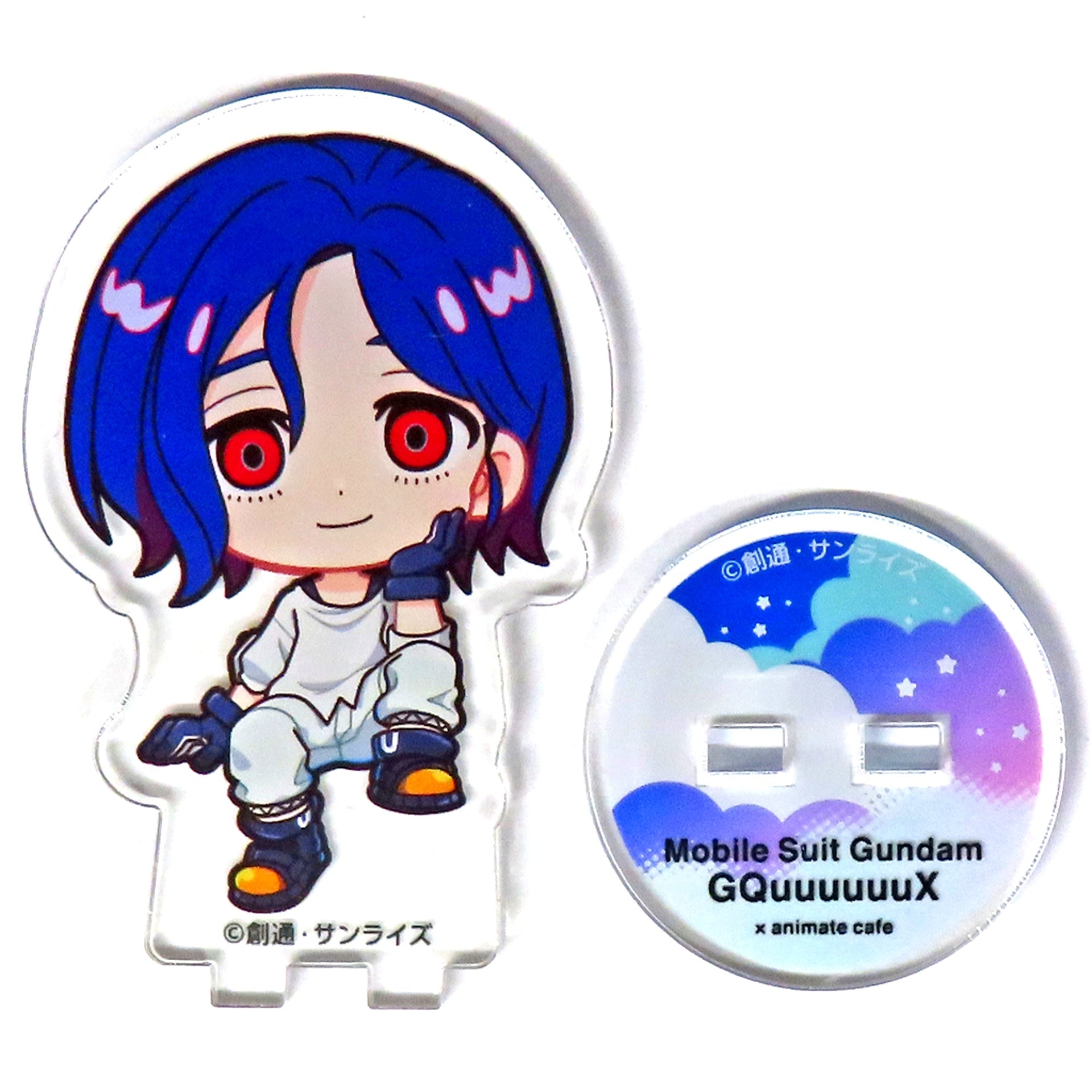 Shuji Ito Mobile Suit Gundam GQuuuuuuX -Beginning- x animatecafe Satellite Shop Trading Mini Acrylic Stand [USED]