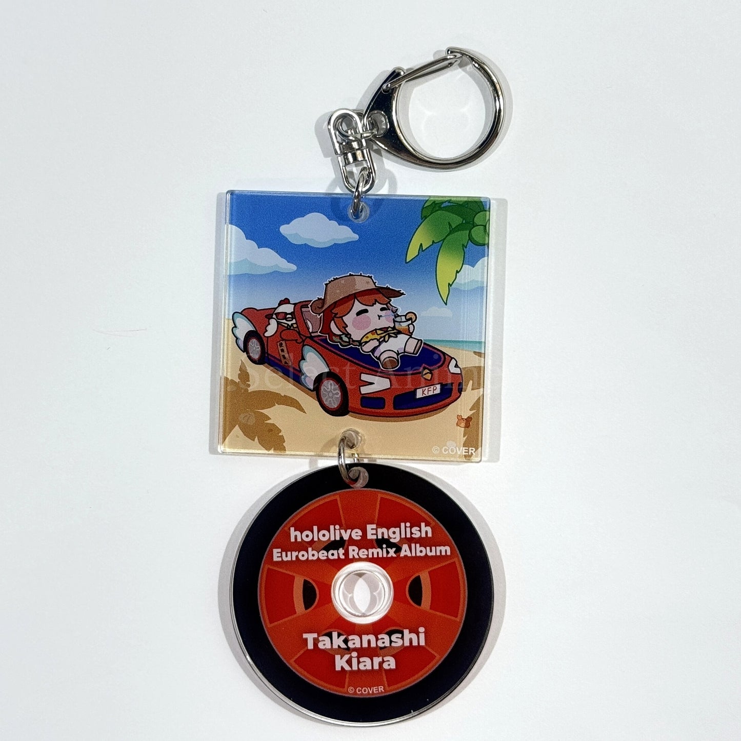 Takanashi Kiara hololive English Eurobeat Acrylic Keychain Eurobeat Remix Album [USED]