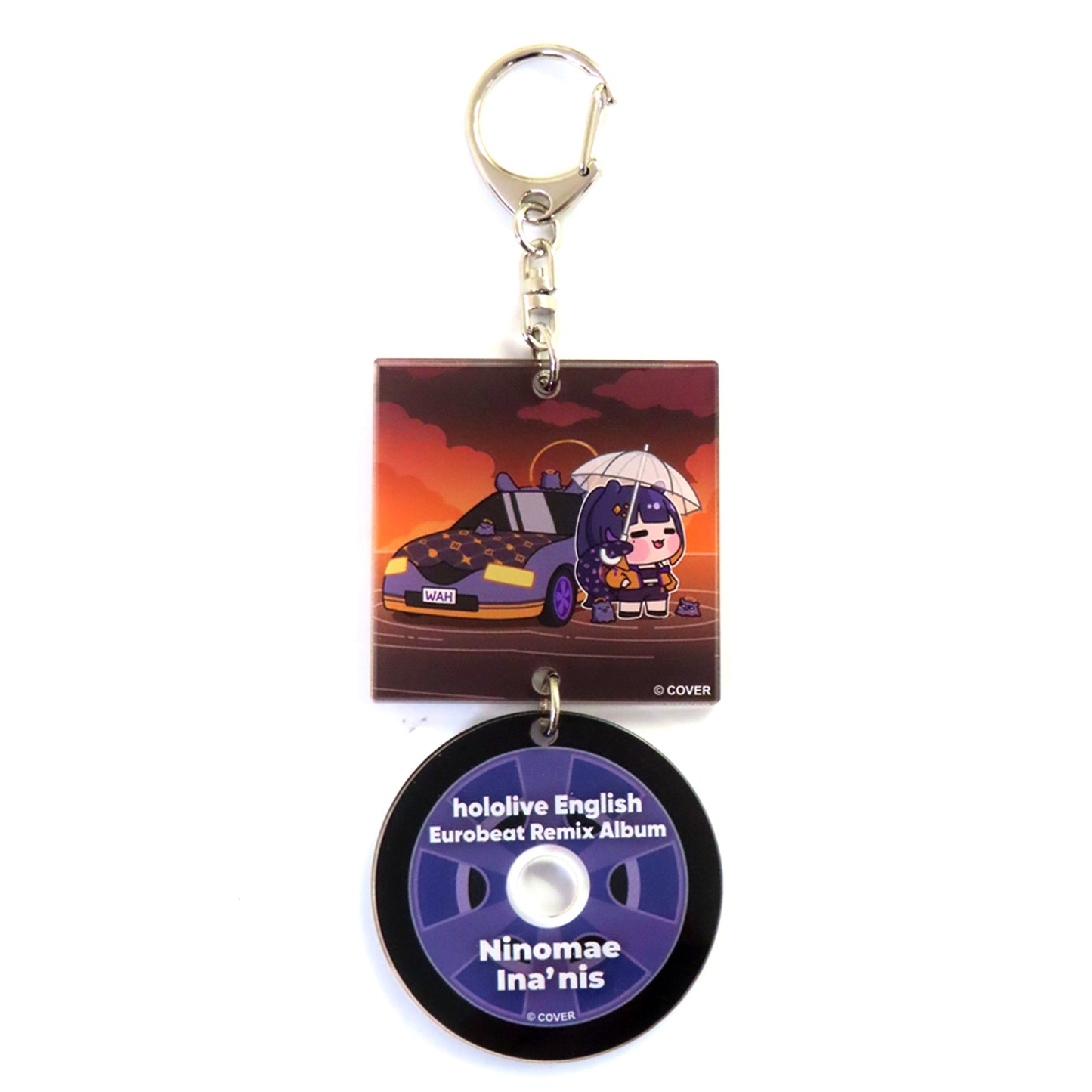 Ninomae Ina'nis hololive English Eurobeat Acrylic Keychain Eurobeat Remix Album [USED]