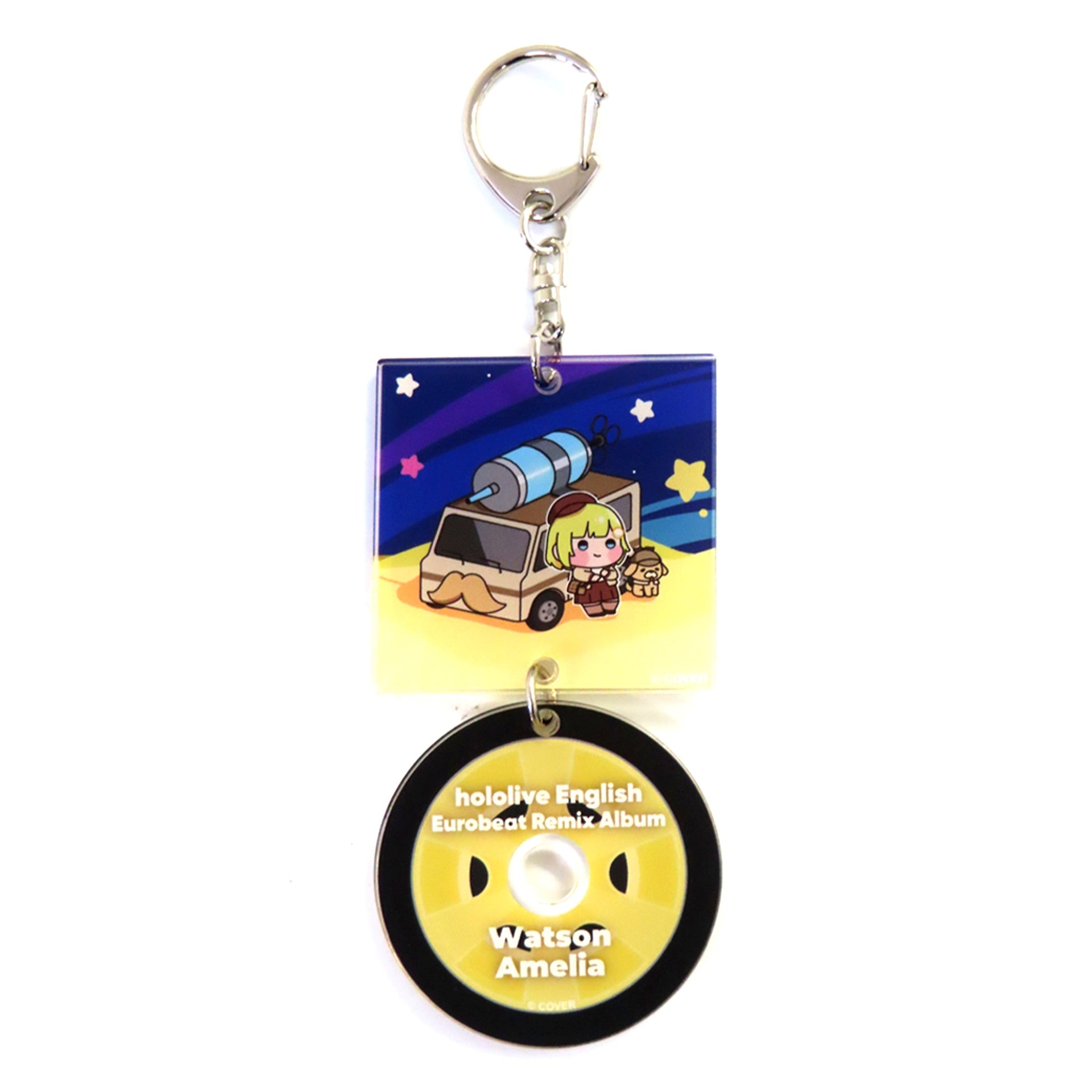 Watson Amelia hololive English Eurobeat Acrylic Keychain Eurobeat Remix Album [USED]