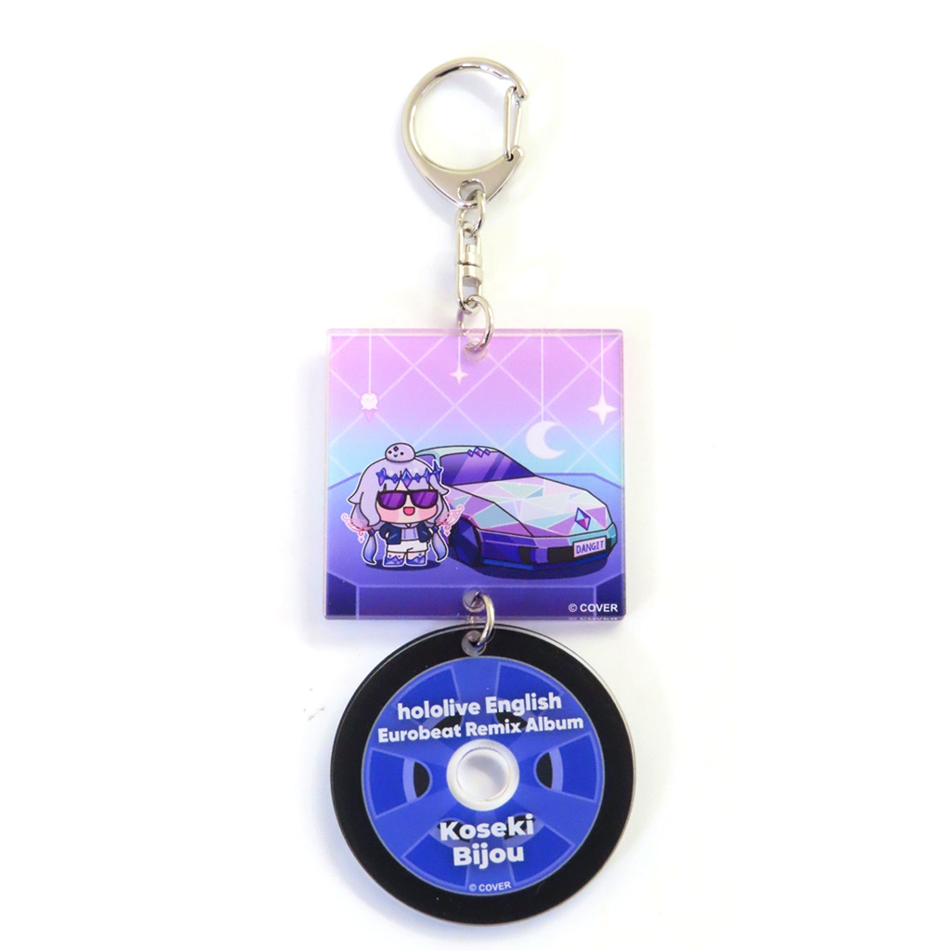 Koseki Bijou Hololive English Eurobeat Acrylic Keychain Eurobeat Remix Album Goods [USED]