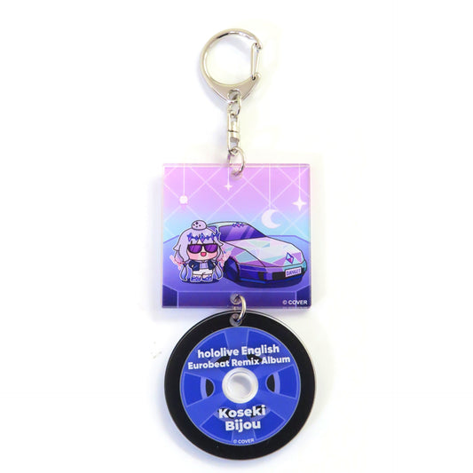 Koseki Bijou Hololive English Eurobeat Acrylic Keychain Eurobeat Remix Album Goods [USED]