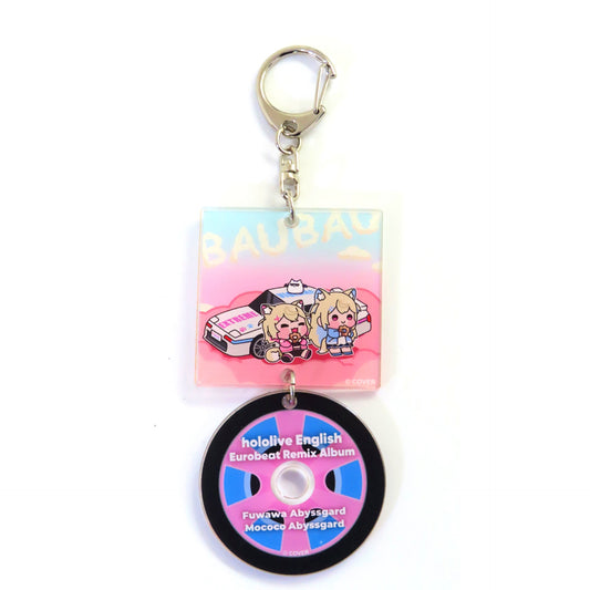 Fuwawa Abyssgard Mococo Abyssgard hololive English Eurobeat Acrylic Keychain Eurobeat Remix Album [USED]