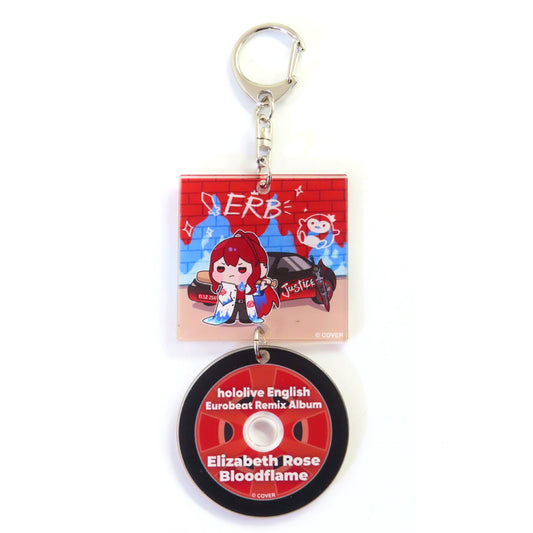 Elizabeth Rose Bloodflame hololive English Eurobeat Acrylic Keychain Eurobeat Remix Album [USED]