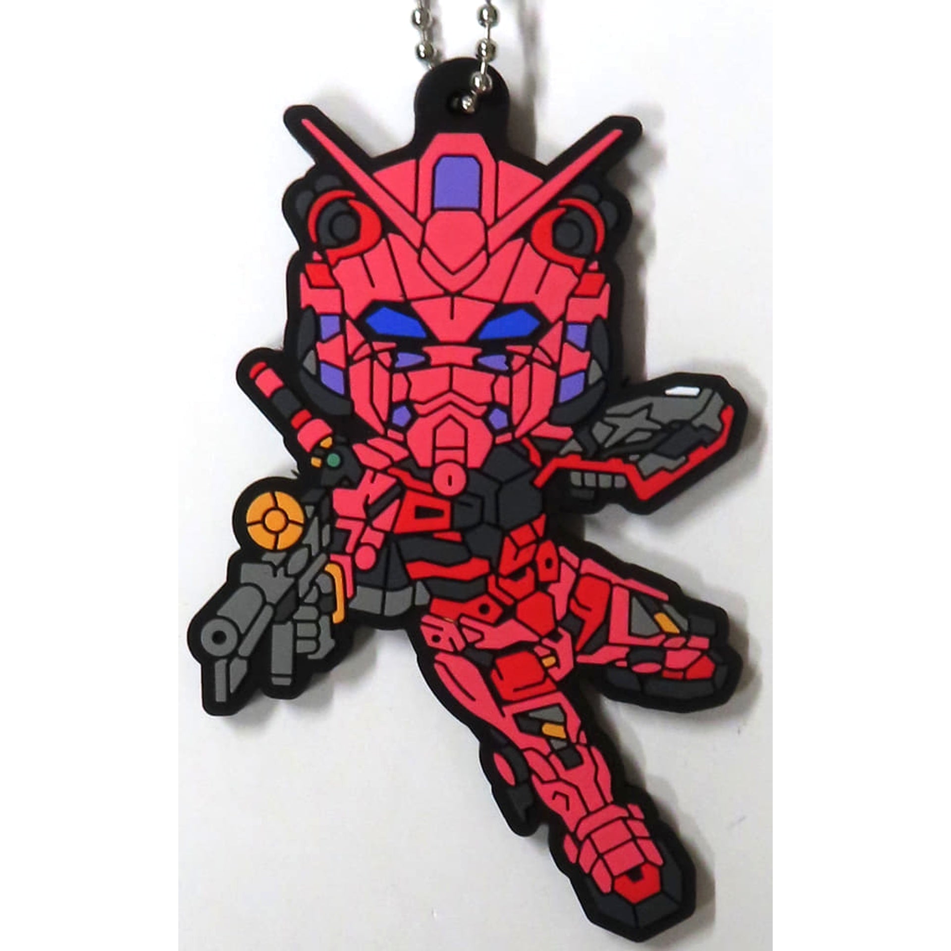 Mobile Suit Gundam: GQuuuuuuX Red Gundam Ichiban Kuji Online Rubber Charm Kyunchara Illustrations Prize E [USED]
