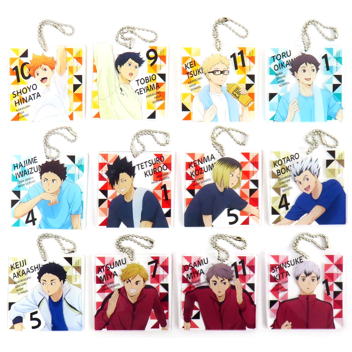 Haikyu!! Training Menu Decorate Acrylic Keychain Set of 12 [USED]