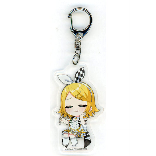 Colorful Stage! The Movie: A Miku Who Can't Sing Kagamine Rin Stage SEKAI Mini Character Acrylic Keychain 25-ji, Nightcord de. Virtual Singer Tower Records Cafe Limited Keychains [USED]