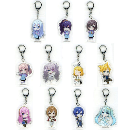 Colorful Stage! The Movie: A Miku Who Can't Sing Kanade Yoisaki & Others All 11 Types Set Mini Character Acrylic Keychain 25-ji, Nightcord de. Virtual Singer Tower Records Cafe Limited Keychains [USED]