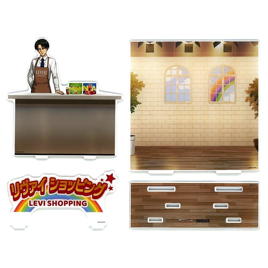 Levi Levi Shopping Diorama Acrylic Stand Attack on Titan x NOBIACE [USED]