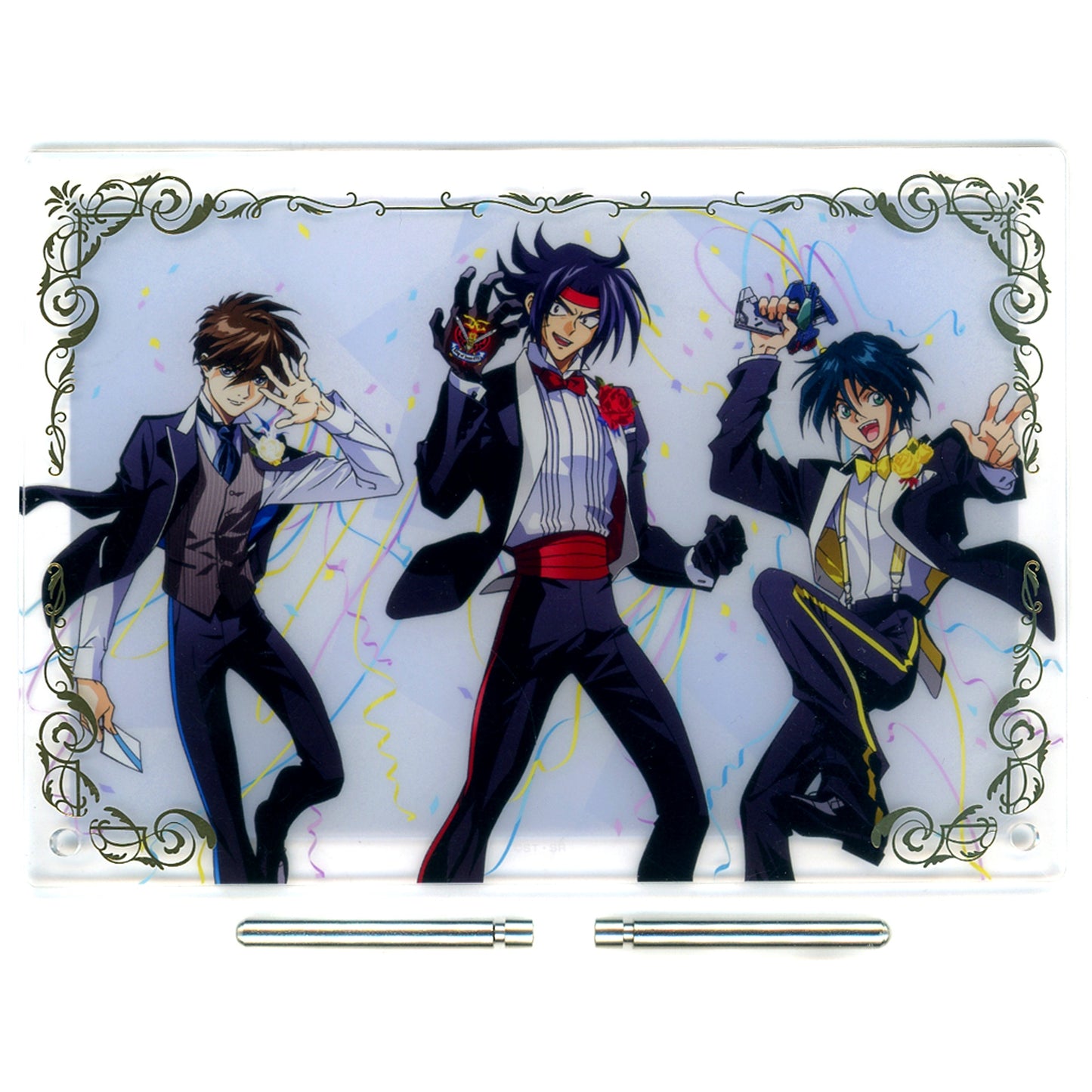 Domon Kasshu and Heero Yuy and Garrod Ran Gundam Series Acrylic Art Panel [USED]