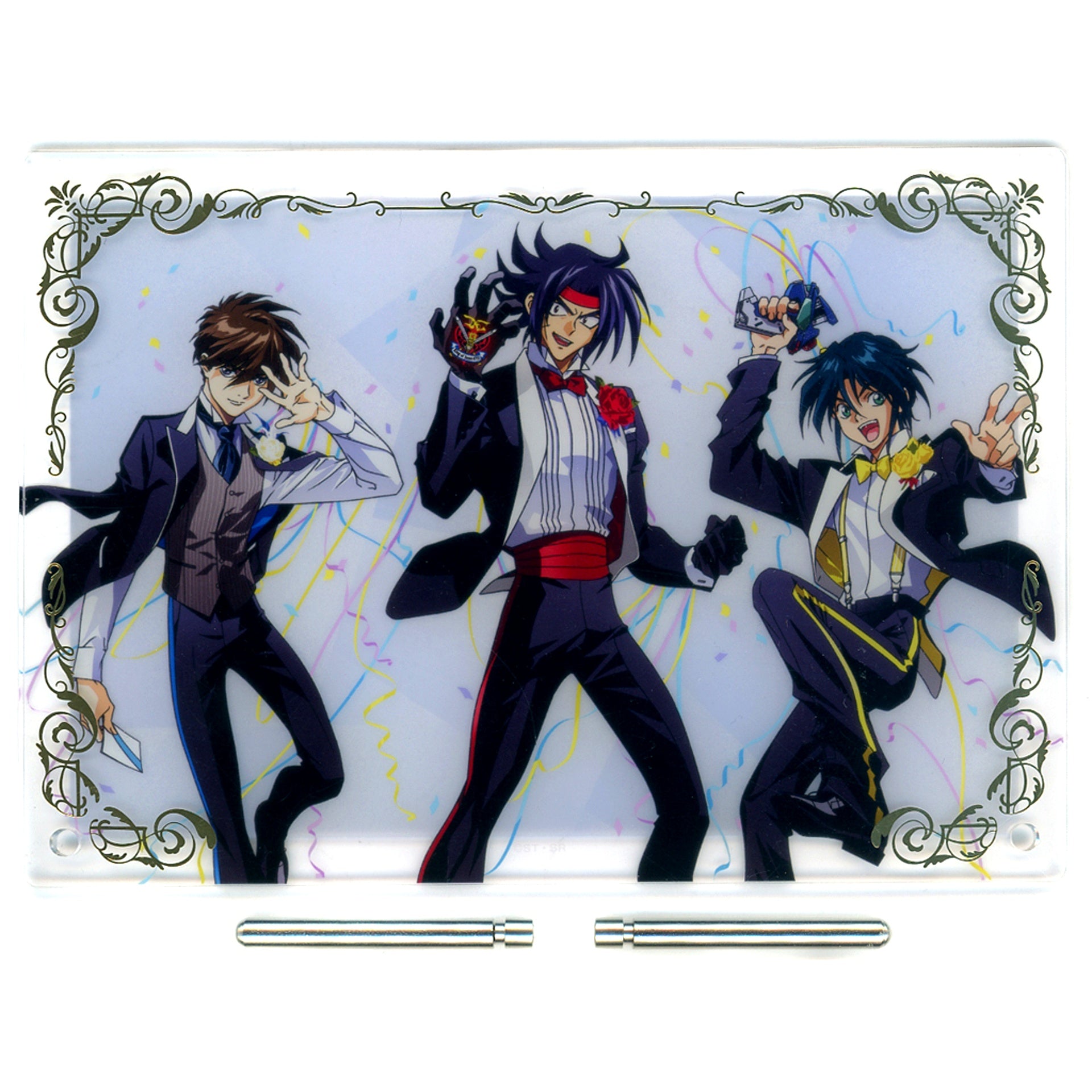 Domon Kasshu and Heero Yuy and Garrod Ran Gundam Series Acrylic Art Panel [USED]