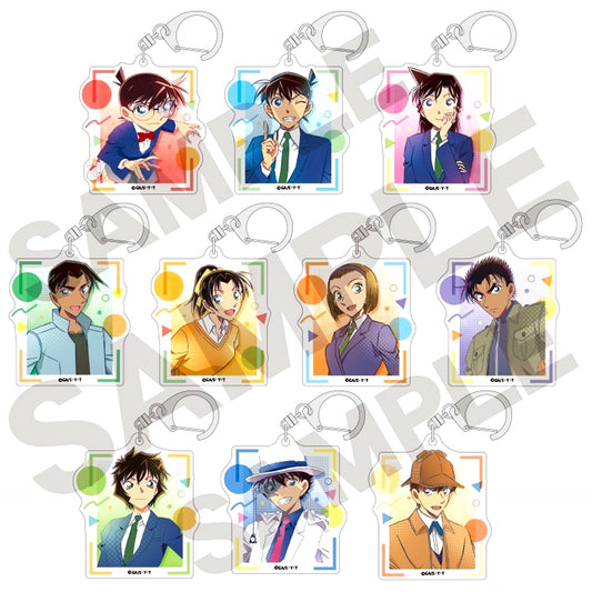 Set of 10 Detective Conan Trading Acrylic Keychain [USED]