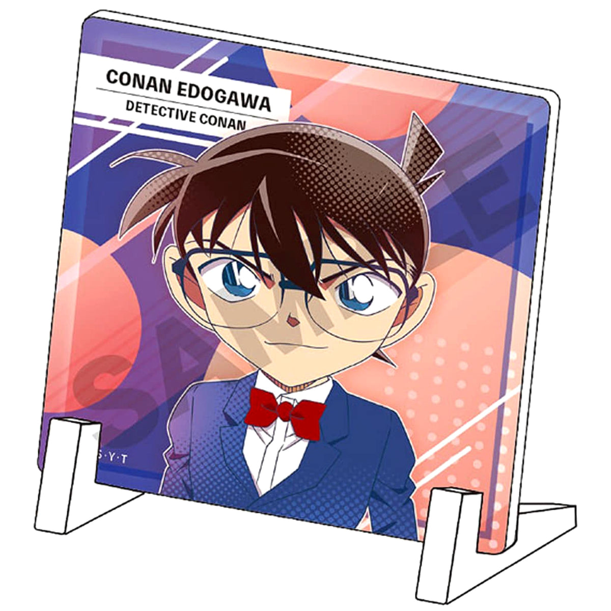 Detective Conan Conan Edogawa Shower Dot Design Mini Acrylic Panel Acrylic Stands [USED]
