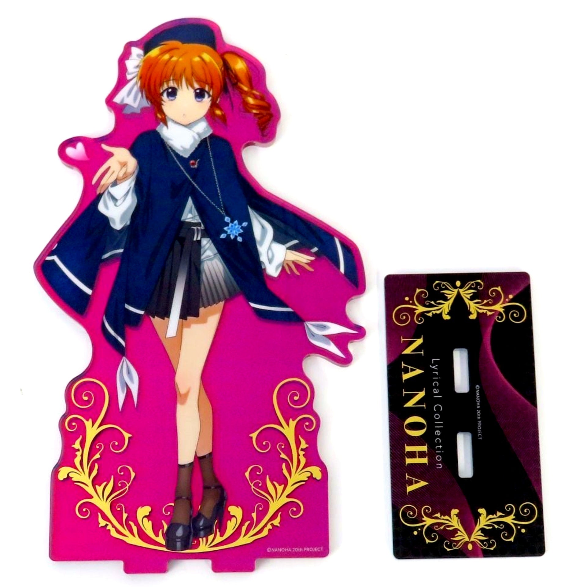 Nanoha Takamachi Hologram Acrylic Stand Figure Lyrical Collection Ver. Magical Girl Lyrical Nanoha Lyrical Store NANOHA 20th Anniv Lyrical Collection [USED]